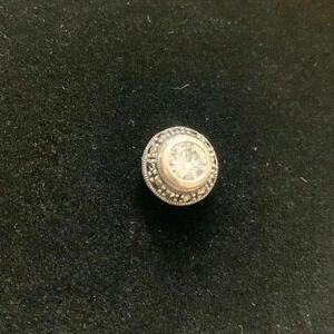 CZ and Marcasite slider pendant sterling silver